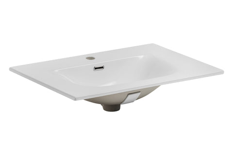 Möbelwaschbecken Skyla 71 × 46 cm – Weiß, glänzend, eckig – Ansicht 4