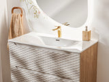 Möbelwaschbecken Skyla I 101 × 46 cm – Weiß, glänzend, eckig – Ansicht 3