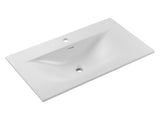 Möbelwaschbecken Skyla I 81 × 46 cm – Weiß, matt, eckig