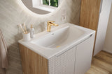 Möbelwaschbecken Skyla I 81 × 46 cm – Weiß, matt, eckig – Ansicht 6