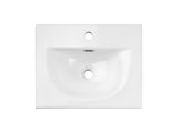 Möbelwaschbecken Skyla III 51 × 40 cm – Weiß, glänzend, eckig – Ansicht 3