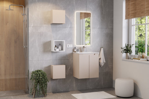 Möbelwaschbecken Skyla III 51 × 40 cm – Weiß, glänzend, eckig – Ansicht 5