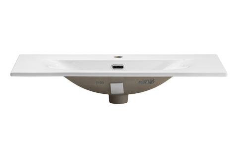 Möbelwaschbecken Skyla III 81 × 40 cm – Weiß, glänzend, eckig – Ansicht 2