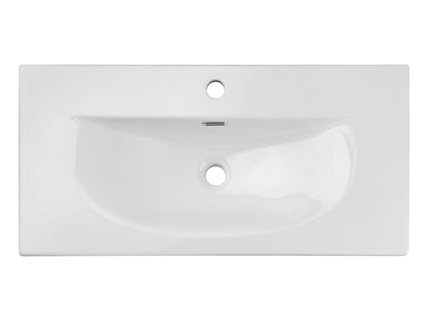 Möbelwaschbecken Skyla III 81 × 40 cm – Weiß, glänzend, eckig – Ansicht 3