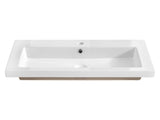 Möbelwaschbecken Spira 101 × 46 cm – Weiß, glänzend, eckig – Ansicht 2