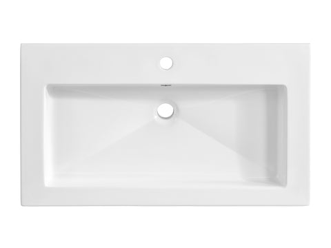 Möbelwaschbecken Spira 101 × 46 cm – Weiß, glänzend, eckig – Ansicht 3