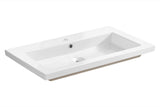 Möbelwaschbecken Spira 101 × 46 cm – Weiß, glänzend, eckig – Ansicht 4
