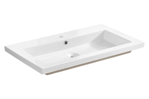 Möbelwaschbecken Spira 101 × 46 cm – Weiß, glänzend, eckig – Ansicht 4