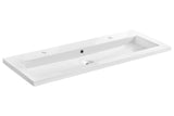 Möbelwaschbecken Spira 121 × 46 cm – Weiß, glänzend, eckig – Ansicht 4