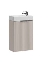 Badmöbel-Set Ardena Eiche 40 cm – Möbelwaschbecken Vedra 40 × 22 cm