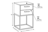 Nachttisch Navira Artisan Eiche 40 × 65 × 39 cm mit 2 Schubladen – Ansicht 4