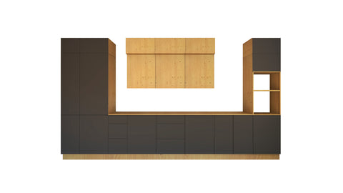 Nexa Küchenmöbel-Set KÜ-LN-003 – 460 cm – Woodline & Grau – Ansicht 2