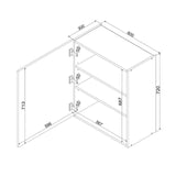 Hängeschrank W60 P/L ( S1600/23 ) – BONO – Praktisches Stauraum Konzept
