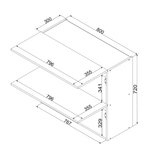 Hängeschrank W80GRF/2 – Elvara – Funktionales Design Konzept