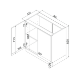 Unterschrank D80 – Dnoria – Elegante Stauraum Idee