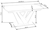 Esstisch - PremiumLine - ausziehbarer Esstisch - Grau/Glas/Edelstahl (Premium-Esstisch, Premium-Qualität Esstisch) - ROYAL24_MARKT