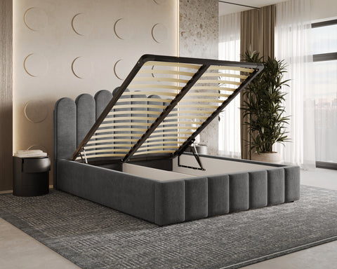 Polsterbett – Bett 03 – Tresor – Gepolstertes Bett mit Metall-Lattenrost – Ansicht 4