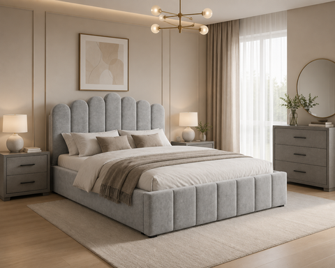 Polsterbett – Bett 03 – Tresor – Gepolstertes Bett mit Metall-Lattenrost – Ansicht 10