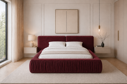 Polsterbett – Bett 08 – Rivera – Bett mit Metall-Lattenrost und Bettkasten – Ansicht 3