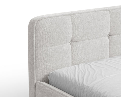 Polsterbett – Bett 17 – Aragon – Gepolstertes Bett mit Metall-Lattenrost – Ansicht 6