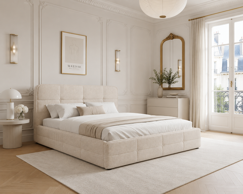 Polsterbett – Bett 17 – Aragon – Gepolstertes Bett mit Metall-Lattenrost – Ansicht 10