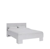 Portivo Stilvolles Doppelbett 160 × 200 cm im Landhausstil mit Kopfteil
