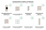 Set-Bestandteile mit Maßen und Stückzahl – Küchenzeile KS8-G270 – Morvex & Kendro