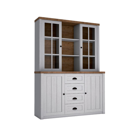 Elegantes Sideboard Portivo im Landhausstil mit 4 Schubladen und 2 Türen – Geräumig & Hochwertig – Ansicht 2