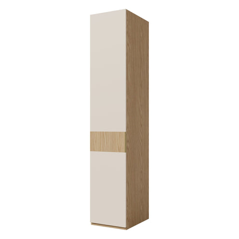 Soreno Kleiderschrank 45 cm mit 1 Tür – Frühlingseiche / Macadamia