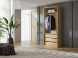 Soreno Kleiderschrank in Frühlingseiche / Macadamia – Ansicht 4