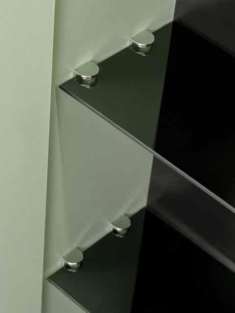 Spiegelschrank Sombrela Schilfgrün 80 × 78 × 19 cm mit 2 Türen, mit LED-Beleuchtung – Ansicht 6