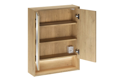 Spiegelschrank Violetta Cremona Eiche 60 × 76,8 × 18,8 cm mit 2 Türen – Ansicht 3