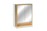 Spiegelschrank Violetta Cremona Eiche 60 × 76,8 × 18,8 cm mit 2 Türen – Ansicht 7
