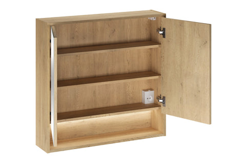 Spiegelschrank Violetta Cremona Eiche 80 × 76,8 × 18,8 cm mit 2 Türen – Ansicht 3