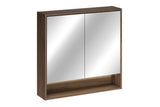 Spiegelschrank Violetta Walnuss Villa 80 × 76,8 × 18,8 cm mit 2 Türen