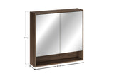 Spiegelschrank Violetta Walnuss Villa 80 × 76,8 × 18,8 cm mit 2 Türen – Ansicht 8