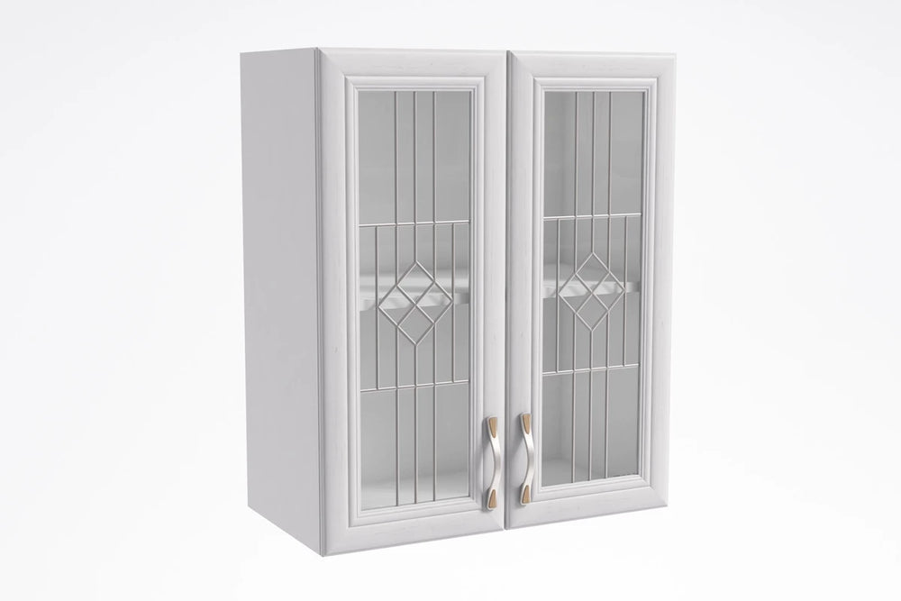 Glashängeschrank G60S – Sycylia Weiß – Charmantes Design für eine gemütliche Atmosphäre.