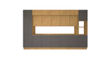 Nexa Küchenzeile KÜ05-L – Woodline & Grau – 420 cm – Großzügige Designküche mit maximalem Stauraum