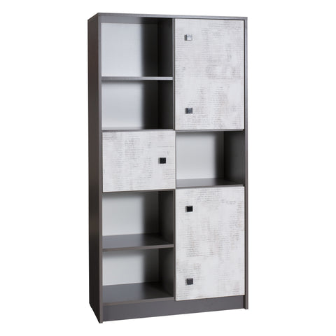 Tommy Regal 80 cm mit 3 Türen – Graphit / Enigma