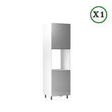 Winkelküche - L-Form Aspen - Grau (Hochglanz) - K31n2-G300×240 cm - ROYAL24_MARKT