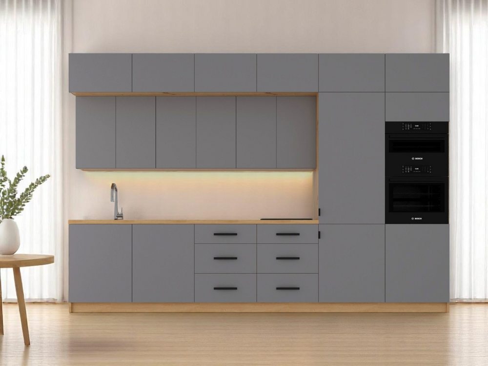 Küchenzeile K72-G360 R – Nexa Beige – Design und Komfort clever vereint