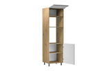 Mikrowellenumbauschrank 60 cm - Langen - EicheEffiziente Integration Ihrer Mikrowelle. - ROYAL24_MARKT