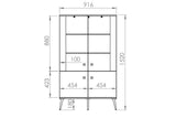 Vitrine - Naemo - Stilvolle Vitrine für Ihr Wohnzimmer. - ROYAL24_MARKT