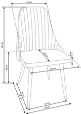 Stuhl - K285 - Funktionaler für den Essbereich mit praktischem Design. - ROYAL24_MARKT