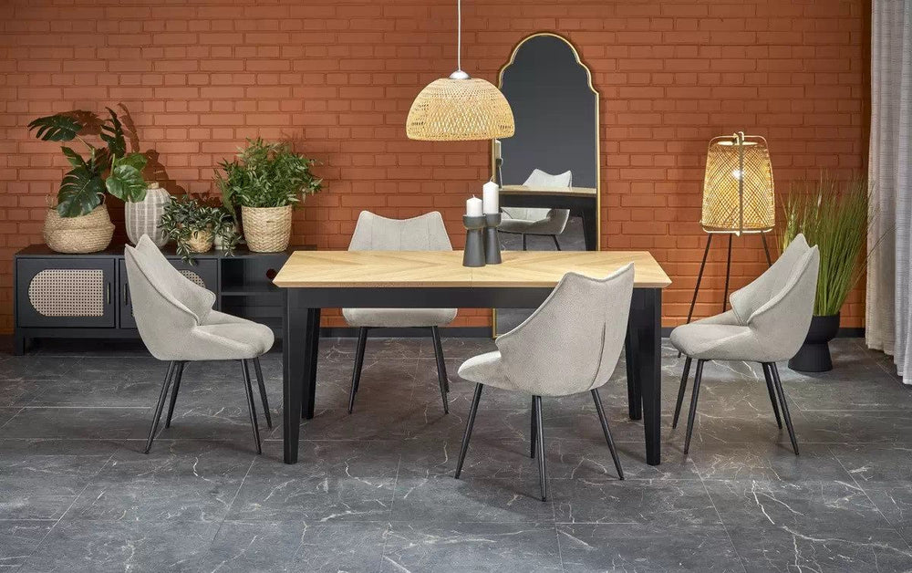 Esstisch – Edmondo – Schlichtes Design für moderne Räume mit Klappmöglichkeit.