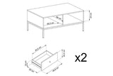 Couchtisch - Eladia - Toller Design-Couchtisch mit Schublade. - ROYAL24_MARKT
