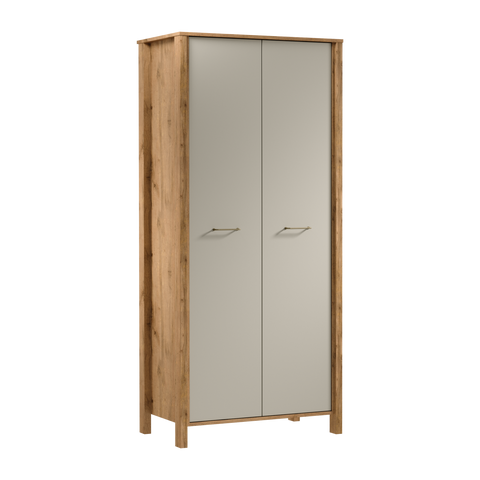 Velario Geräumiger Kleiderschrank 2-türig mit Kleiderstange und Einlegeboden – Stilvoll und Modern