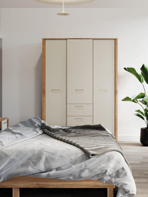 Velario Geräumiger Kleiderschrank 2-türig mit Kleiderstange und Einlegeboden – Stilvoll und Modern – Ansicht 4