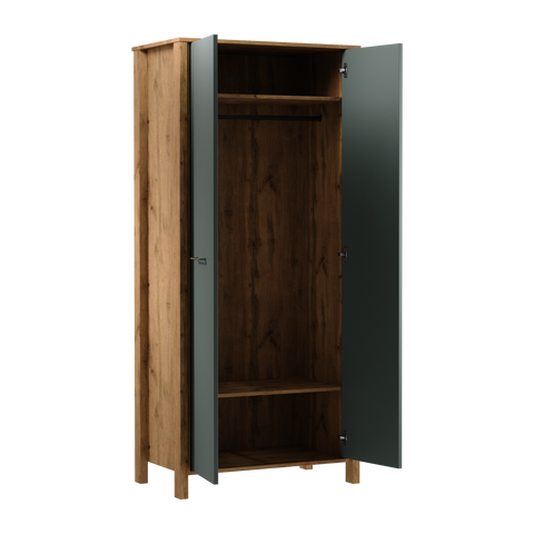Velario Geräumiger Kleiderschrank 2-türig mit Kleiderstange und Einlegeboden – Stilvoll und Modern – Ansicht 6