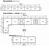 Velmora L-Inselküche KÜ-AS-020 – 410 × 130 cm – Weiß Hochglanz – Großzügige Küche mit Kochinsel – Ansicht 3